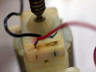 corroded wire of motor