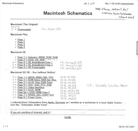 List of SE/30 schematics