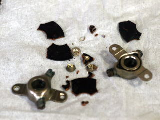 broken pieces of coupling parts