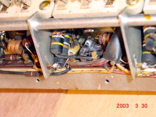 damaged parts in RF wiring assmbly 